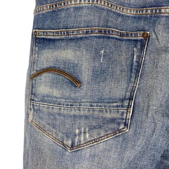 G Star Raw Men's Blue Revend Straight Restored Distressed Denim Jeans US 38 X 34 - Picture 5 of 16
